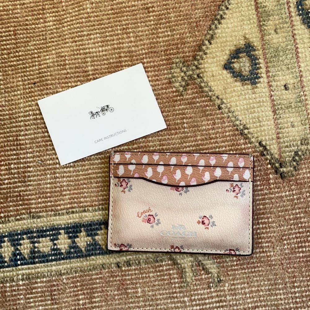 Pink Coach Skinny ID Case